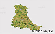 Satellite 3D Map of Strakonice, cropped outside