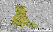 Satellite 3D Map of Strakonice, lighten, desaturated