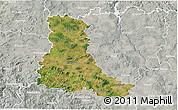 Satellite 3D Map of Strakonice, lighten, semi-desaturated