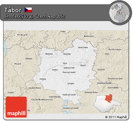 Classic Style 3D Map of Tábor