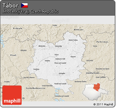 Classic Style 3D Map of Tábor