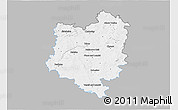 Gray 3D Map of Tábor, single color outside