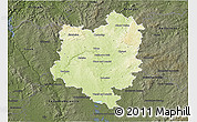 Physical 3D Map of Tábor, darken