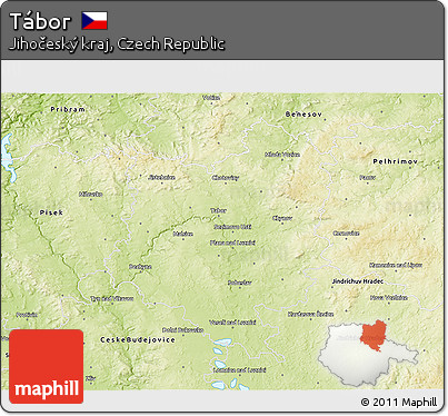 Physical 3D Map of Tábor