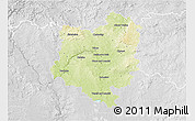 Physical 3D Map of Tábor, lighten, desaturated