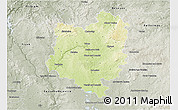 Physical 3D Map of Tábor, semi-desaturated