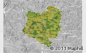 Satellite 3D Map of Tábor, lighten, desaturated