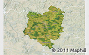 Satellite 3D Map of Tábor, lighten