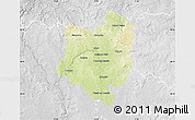 Physical Map of Tábor, lighten, desaturated