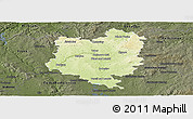 Physical Panoramic Map of Tábor, darken