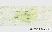 Physical Panoramic Map of Tábor, lighten