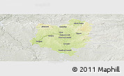 Physical Panoramic Map of Tábor, lighten, semi-desaturated