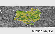 Satellite Panoramic Map of Tábor, desaturated