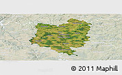Satellite Panoramic Map of Tábor, lighten