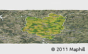 Satellite Panoramic Map of Tábor, semi-desaturated
