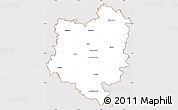 Classic Style Simple Map of Tábor, cropped outside