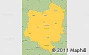 Savanna Style Simple Map of Tábor