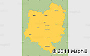 Savanna Style Simple Map of Tábor, single color outside