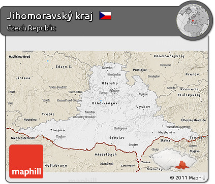 Classic Style 3D Map of Jihomoravský Kraj