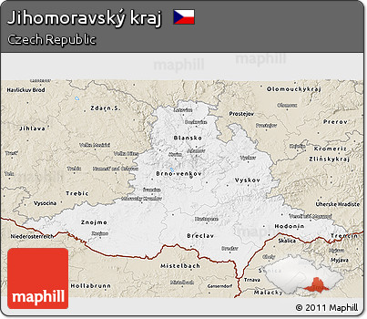 Classic Style 3D Map of Jihomoravský Kraj