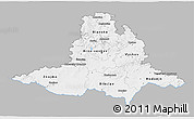 Gray 3D Map of Jihomoravský kraj, single color outside
