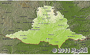 Physical 3D Map of Jihomoravský kraj, darken