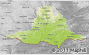 Physical 3D Map of Jihomoravský kraj, desaturated