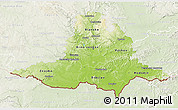 Physical 3D Map of Jihomoravský kraj, lighten