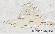 Shaded Relief 3D Map of Jihomoravský kraj, lighten, semi-desaturated