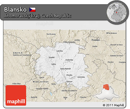 Classic Style 3D Map of Blansko