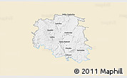 Classic Style 3D Map of Blansko, single color outside