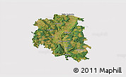 Satellite 3D Map of Blansko, cropped outside