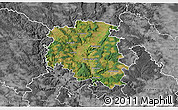 Satellite 3D Map of Blansko, desaturated