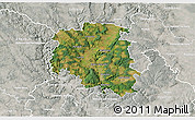 Satellite 3D Map of Blansko, lighten, semi-desaturated