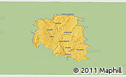 Savanna Style 3D Map of Blansko, single color outside