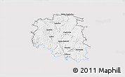 Silver Style 3D Map of Blansko, single color outside
