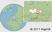 Savanna Style Location Map of Blansko, highlighted country