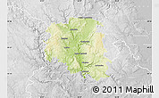 Physical Map of Blansko, lighten, desaturated