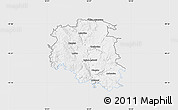 Silver Style Map of Blansko, single color outside