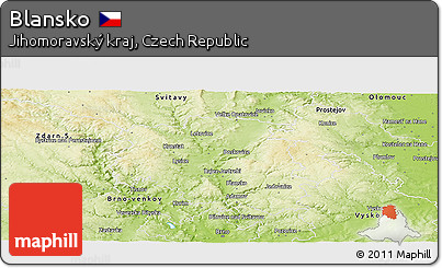 Physical Panoramic Map of Blansko