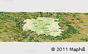 Physical Panoramic Map of Blansko, satellite outside