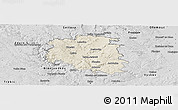 Shaded Relief Panoramic Map of Blansko, desaturated