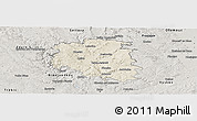 Shaded Relief Panoramic Map of Blansko, semi-desaturated