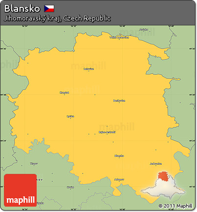 Savanna Style Simple Map of Blansko