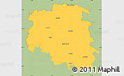 Savanna Style Simple Map of Blansko, single color outside