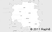 Silver Style Simple Map of Blansko