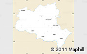 Classic Style Simple Map of Břeclav, single color outside