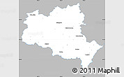 Gray Simple Map of Břeclav, single color outside