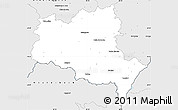 Silver Style Simple Map of Břeclav