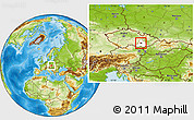 Physical Location Map of Brno-město, highlighted parent region